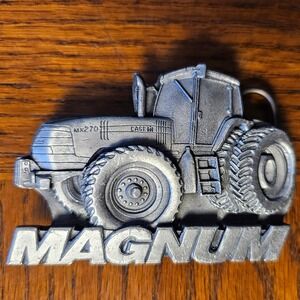 Vintage 1998 Case IH Magnum MX270 Tractor Belt Buckle Silver Tone Pewter Metal